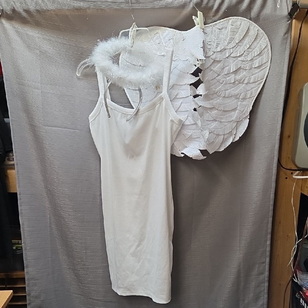 Angel Dress With Wings And Halo. Adult S/M
